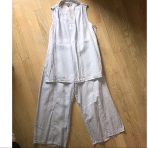 Light blue flax set! Top and bottom